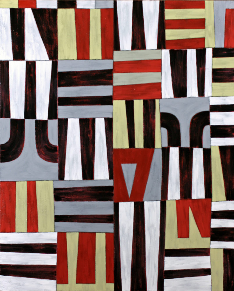 "Roman stripes VI", oil on canvas, 42" x 34"