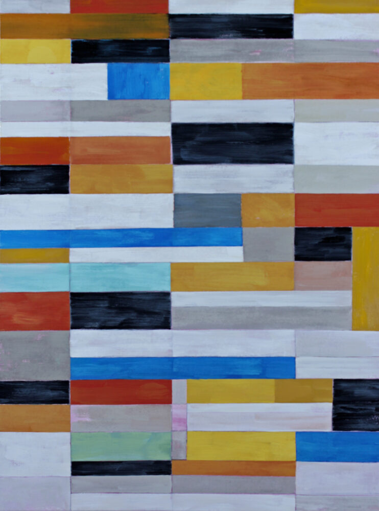 "Rhythm array 4", oil on canvas, 34" x 25"
