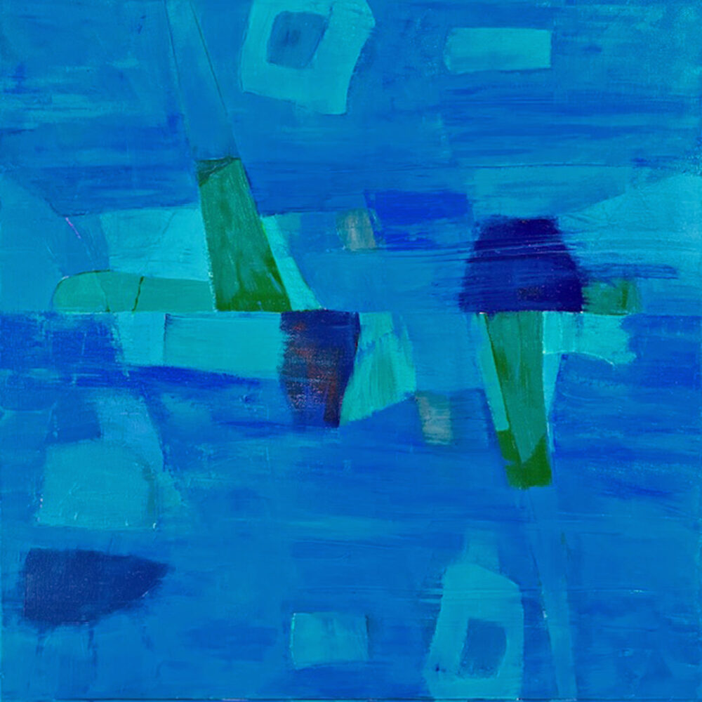 "Moonlight on a lake", oil on canvas, 24" x 24"