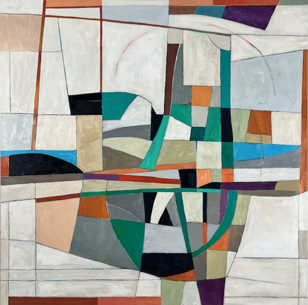 "Crossroads", oil on canvas, 45" x 45'