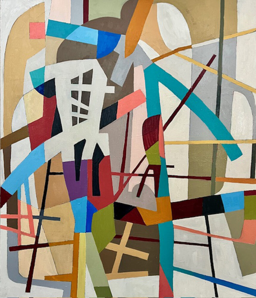 "Syncopated set" oil on canvas, 35" x 30'